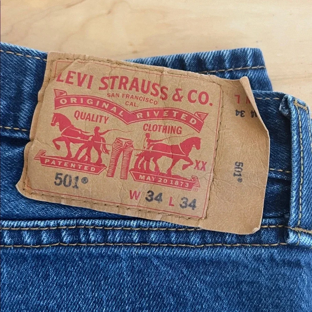 Levi's Men's Classic 501 Indigo Straight Jeans